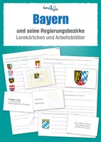 Vorschau - Arbeitsblätter - Bayern und seine Regierungsbezirke – Arbeitsblätter & Karten (Sachunterricht Grundschule) - Deckblatt