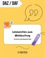 Vorschau - Anderer Materialtyp - Lesezeichen Weltbuchtag / Welttag des Buches, mehrfarbig, 23. April - Deckblatt