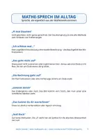 Vorschau - Poster - 🗣️ Mathe-Sprech im Alltag: Das Poster für Sprach-Entdecker (Freebie) - Deckblatt