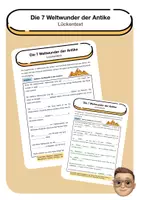 Vorschau - Arbeitsblätter - Die 7 Weltwunder der Antike - Lückentext - Deckblatt