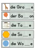 Vorschau - Stationenlernen - Kärtchen Doppelkonsonanten / doppelte Mitlaute - Deckblatt
