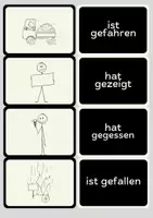 Vorschau - Bildkarten - 26 Perfekt Kärtchen mit alltäglichen Verben - Seite 3
