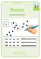 Vorschau - Arbeitsblätter - Mengen zusammenfassen (Zahlenraum 5) - Deckblatt