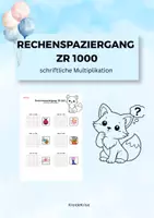 Vorschau - Arbeitsblätter - Rechenspaziergang - schriftliche Multiplikation ZR 1000 - Deckblatt