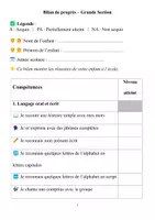 Aperçu - Fiches - Bilan de progrès grande section de maternelle (GS) (annuel) - Page de couverture