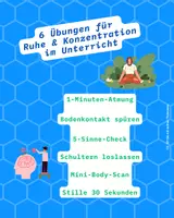 Vorschau - Anderer Materialtyp - 6 Übungen für Ruhe & Konzentration im Unterricht - Deckblatt