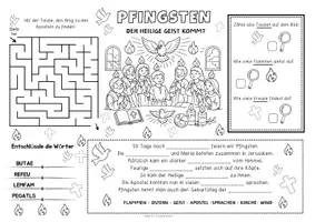 Vorschau - Mal- und Bastelvorlagen - Materialpaket - Spiel- & Rätselmatten Religion | Religion Klasse 2 | Religion Klasse 3 | Religion Klasse 4 | Religion Grundschule - Seite 2