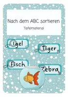 Vorschau - Fördermaterial/Inklusion - Wörter nach dem ABC sortieren - Tafelmaterial (Einführung) - Deckblatt