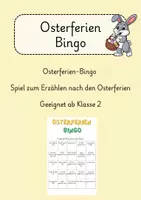 Vorschau - Arbeitsblätter - Osterferien-Bingo Erzählen nach den Osterferien Bingo - Deckblatt