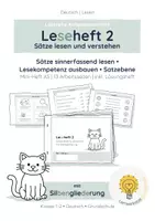 Vorschau - Arbeitsblätter - Lesen üben Klasse 1 – Sätze verstehen und handeln | Heft 2 (Kl. 1–2) mit Silbengliederung - Deckblatt