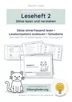 Vorschau - Arbeitsblätter - Lesen üben Klasse 1 – Sätze verstehen und handeln | Heft 2 (Kl. 1–2) ohne Silbengliederung - Deckblatt
