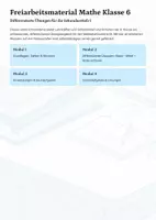Vorschau - Unterrichtsreihen - Mathe Klasse 6 – Freiarbeitsmaterial | Differenziert (70 Seiten) - Deckblatt