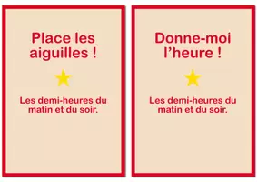 Aperçu - Apprentissages en autonomie - Lire l'heure : les demi-heures - Page 1