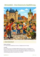 Vorschau - Stundenentwürfe - B1 - Wimmelbild - Eine historische Stadtführung - Deckblatt