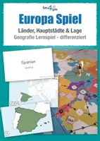 Vorschau - Spiele - Europa Spiel: Länder, Hauptstädte & Lage – Geografie Lernspiel (Grundschule & Sek I) - Deckblatt