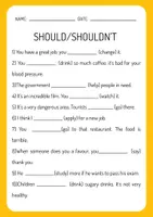 Vorschau - Arbeitsblätter - Should or Shouldn't- Grammar Worksheet - Seite 2