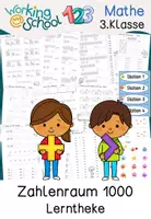 Vorschau - Arbeitsblätter - Zahlenraum 1000 | Mathe Klasse 3 | Lerntheke - Deckblatt