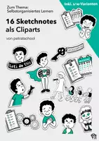 Vorschau - selbst erstellte Cliparts/Grafiken - Cliparts: 16 Sketchnotes zu selbstorganisiertem Lernen - Deckblatt