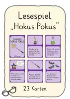 Vorschau - Spiele - Kl.2: Lesespiel Hokus Pokus Zauberei - Deckblatt