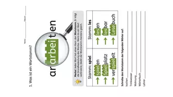 Vorschau - Unterrichtsreihen - Wortstamm, Präfix & Suffix (Arbeitsheft), Wortfamilien-Baukasten - Seite 3