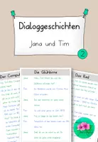 Vorschau - Arbeitsblätter - Dialoggeschichten Jana und Tim 2 - zum Vorlesen üben - Deckblatt