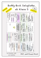 Vorschau - Arbeitsblätter - Buddy-Book Satzglieder ab Klasse 5 - Deckblatt