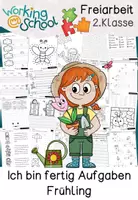 Vorschau - Arbeitsblätter - Frühling | Ich bin fertig Aufgaben | Klasse 2 | Freiarbeit - Deckblatt