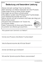 Vorschau - Arbeitsblätter - Die Biene - Sachtexte für Erstleser | Leseverständnis Klasse 1 & 2 - Seite 3