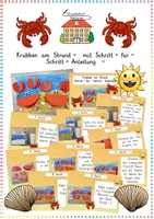 Vorschau - Mal- und Bastelvorlagen - Sommer / Kunstprojekt: Krabben am Strand (Malen & Basteln) - Kunst - Kl. 1/2 - Deckblatt