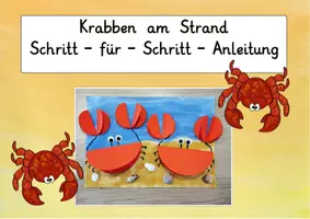 Vorschau - Mal- und Bastelvorlagen - Sommer / Kunstprojekt: Krabben am Strand (Malen & Basteln) - Kunst - Kl. 1/2 - Seite 2