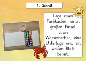 Vorschau - Mal- und Bastelvorlagen - Sommer / Kunstprojekt: Krabben am Strand (Malen & Basteln) - Kunst - Kl. 1/2 - Seite 3