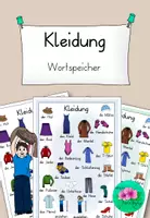 Vorschau - Poster - Wortspeicher Kleidung - Wortschatz aufbauen - Deckblatt