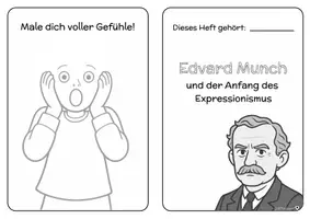 Vorschau - Unterrichtsreihen - Edvard Munch Künstlerheft | Der Schrei & Expressionismus | Kunst Klasse 3–6 - Seite 1
