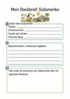 Vorschau - Arbeitsblätter - Kontinente der Erde: 7 Steckbriefe & Weltkarte zum Ausmalen (Unterrichtsmaterial Grundschule) - Seite 3