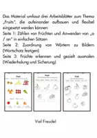 Vorschau - Arbeitsblätter - Fruits: 3 differenzierte Arbeitsblätter (A1) - Seite 1