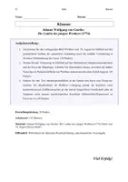Vorschau - Arbeitsblätter - Deutschklausur Oberstufe: Goethe – Die Leiden des jungen Werthers (Brief vom 18. August) inkl. EWH - Seite 1