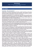 Vorschau - Arbeitsblätter - Scientology (Infoblatt mit Aufgaben und Lösungen) - Seite 1
