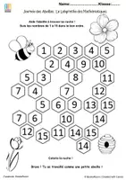 Aperçu - Feuilles d'exercices - Labyrinthe Mathématique "Journée des Abeilles" Nombres 1-15 - Page de couverture