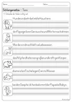Vorschau - Arbeitsblätter - Schlangensätze Tiere/Tierfakten - 2-fach differenziert - Seite 3