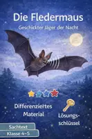 Vorschau - Arbeitsblätter - Sachtext_Fledermaus_3fach differenziert - Deckblatt