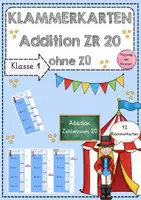 Vorschau - Anderer Materialtyp - Klammerkarten Addition ZR 20 ohne ZÜ - Deckblatt