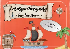 Vorschau - Arbeitsblätter - Lesespaziergang Piraten-Alarm (5-fach differenziert) - Deckblatt