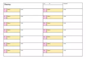 Vorschau - Stundenentwürfe - Vorlage für Reihenplanung - Deckblatt