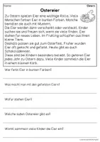 Vorschau - Arbeitsblätter - Ostern - Sachtexte für Erstleser, Leseverständnis Klasse 1 & 2 - Seite 3