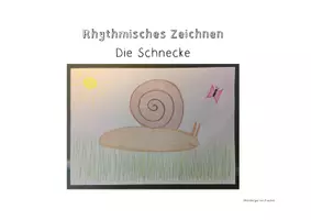 Vorschau - Mal- und Bastelvorlagen - Rhythmisches Zeichnen: Die Schnecke (Kindergarten) - Deckblatt