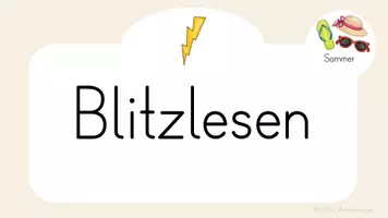 Vorschau - Präsentationen/Tafelbilder - Blitzlesen Sommer (animierte Präsentation) - Seite 1