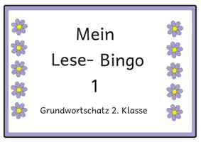 Vorschau - Arbeitsblätter - Lesebingos zum Grundwortschatz für die 2. Klasse - Seite 1