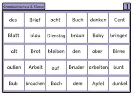 Vorschau - Arbeitsblätter - Lesebingos zum Grundwortschatz für die 2. Klasse - Seite 3