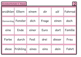 Vorschau - Stationenlernen - Lesebingo Grundwortschatz 2 für die 2. Klasse - Seite 2