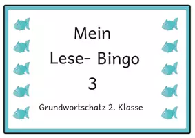 Vorschau - Arbeitsblätter - Lesebingo Grundwortschatz 3 für die 2. Klasse - Deckblatt